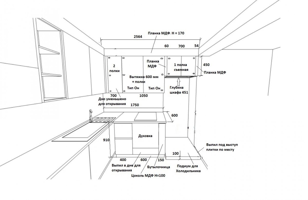 Кухонный гарнутур в Небесном цвете Кухонный гарнутур в Небесном цвете