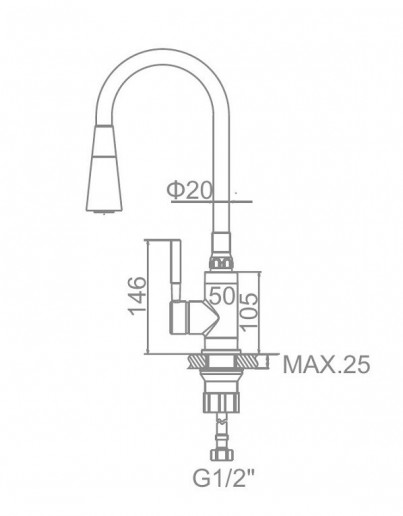 Смеситель LEDEM L4199-2