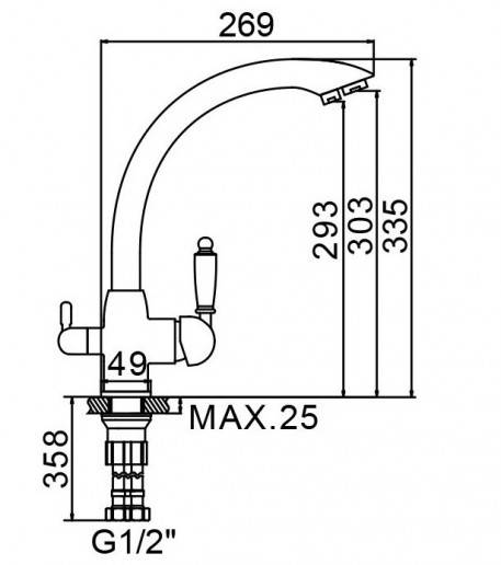 Смеситель Ledeme L4455C-3