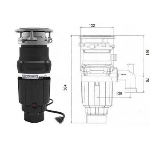 Измельчитель пищевых отходов Bone Crusher 610-AS