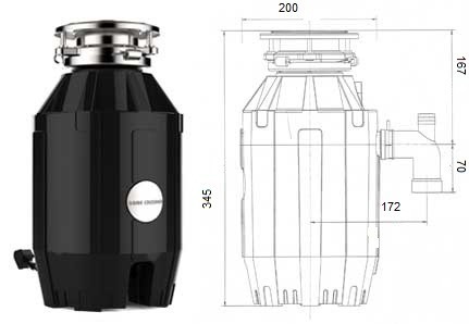 Измельчитель пищевых отходов Bone Crusher 810-AS