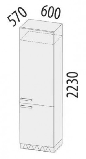 Пенал под встраиваемый холодильник (лев/прав) Бруклин 101.77