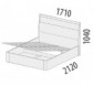 Кровать с подъемным механизмом Тиффани 93.21.1