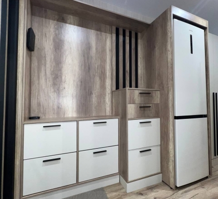 Прихожая с нишей для холодильника